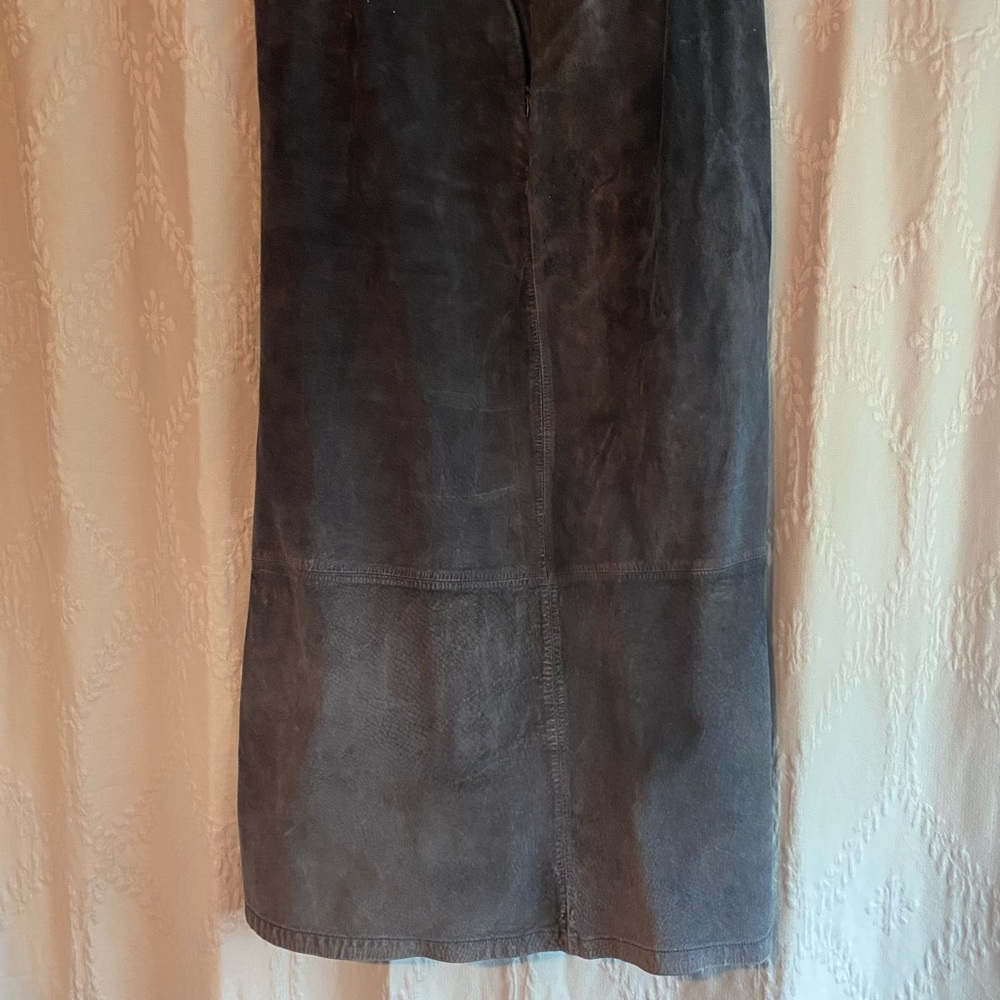 Vintage Blue Suede Women's Skirt